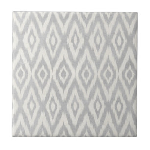 Azulejo Acuarela en colores pastel azteca gris Ikat