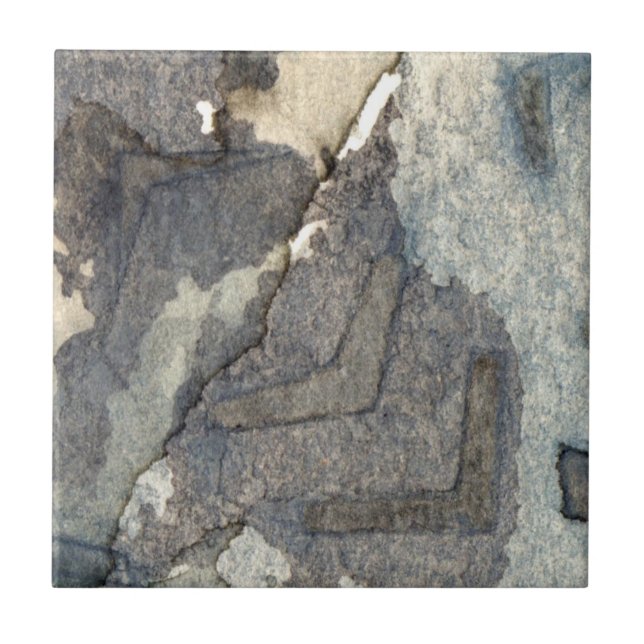 Azulejo acuarela gris-azul 2 del fondo (Frente)