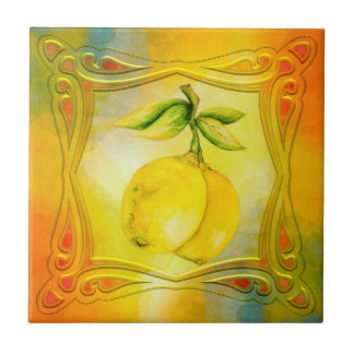 Azulejo Acuarela Lemons Tile Cerámico Italiano