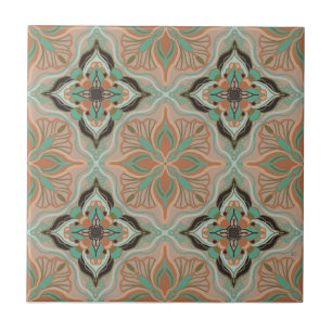 Azulejo Acuarela Marroquí Pastel Floral Tile