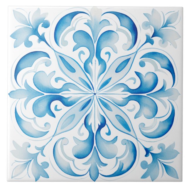 Azulejo Acuarela Mediterráneo  (Frente)