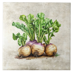 Azulejo Acuarela Nabu Turnips Falsa Textura