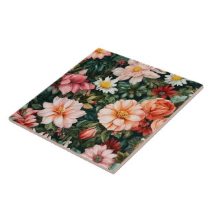 Azulejo Acuarela Vintage Colección floral moderna