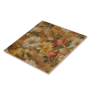 Azulejo Acuarela Vintage Floral Popular Colección