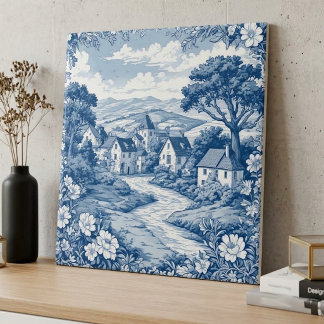 Azulejo Acueducto de Campo Floral Pasaje Vida Bucolica