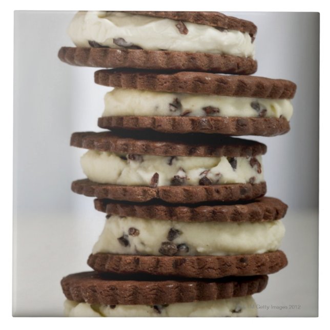 Azulejo acuñe el helado de la semilla de cacao con las (Frente)