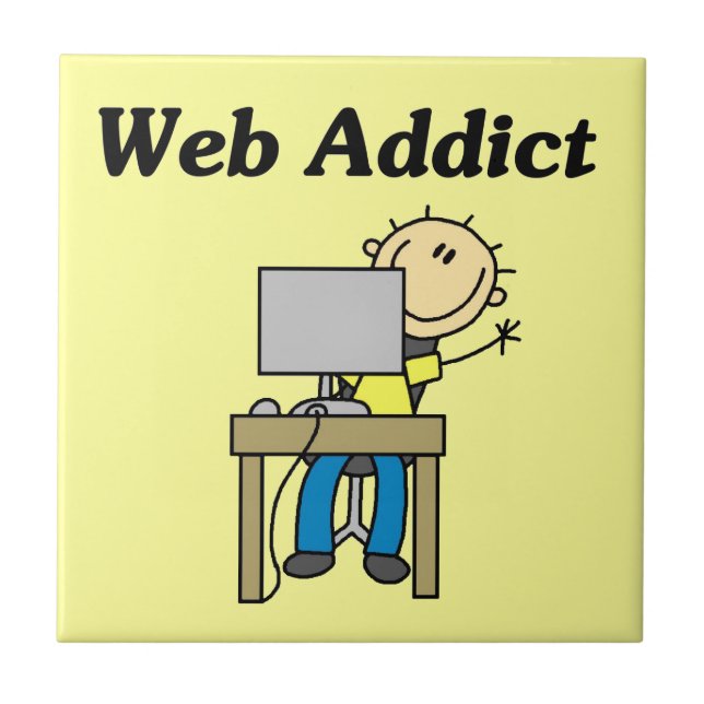 Azulejo Adicto a la Web (Frente)