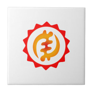 Azulejo Adinkra Dios es el rey Nyame ohene símbolo de reg