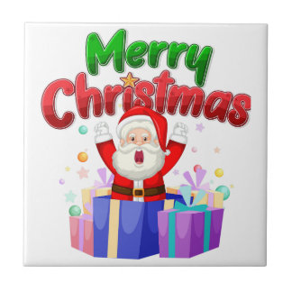 Azulejo Adorable Christmas Snowman Ceramic Tile