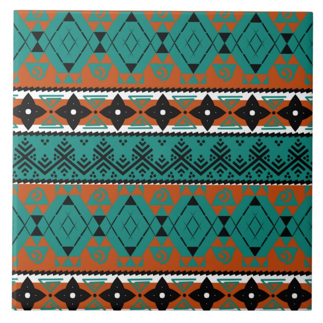 Azulejo adorable decoración azteca decoración cerámica (Frente)