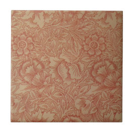 Azulejo Adormidera rosa (de William Morris) (Patrón de épo