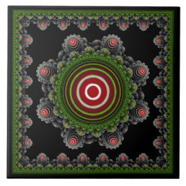 Azulejo Adorno fractal de hada natural colorido