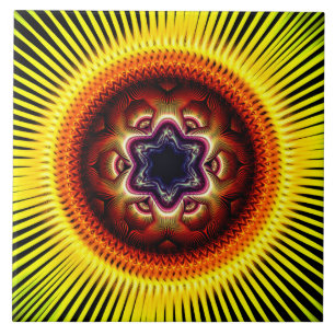 Azulejo Adorno psicodélico brillante