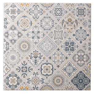 Azulejo Adorno tradicional portugués y español Boho 