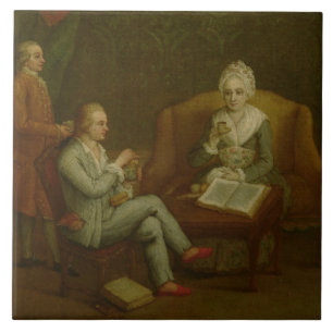 Azulejo Adriana Giustinian Barbarigo y su hijo Gerolamo