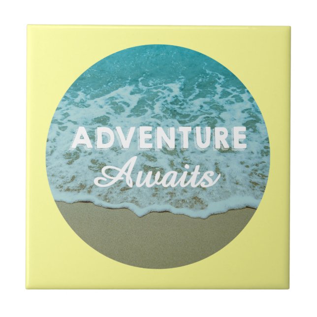 Azulejo Adventure Awaits Tile (Frente)