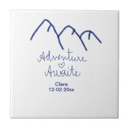 Azulejo Adventure awath blue mountain heart add name