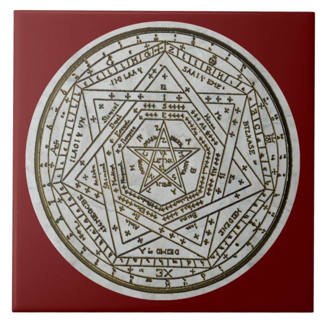 Azulejo aemeth del dei del sigillum (Frente)