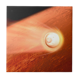Azulejo Aeródromo Con Perseverancia Rover Descent To Mars