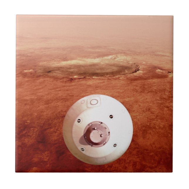Azulejo Aeródromo Con Perseverancia Rover Descent To Mars (Frente)
