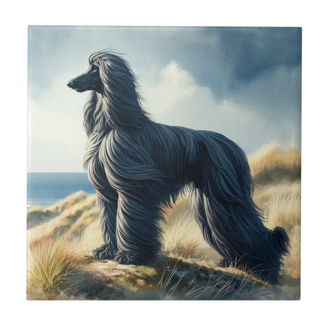 Azulejo Afghan Hound (Frente)