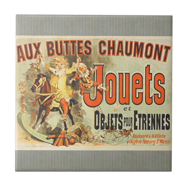 Azulejo Afiche de juguete francés se une a amigos (Frente)