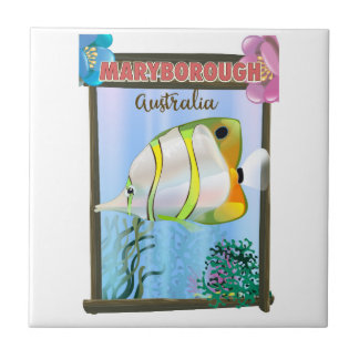 Azulejo Afiche de Maryborough Australia Tropical Travel