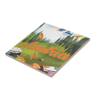 Azulejo Afiche de viaje de personalizados de Austria