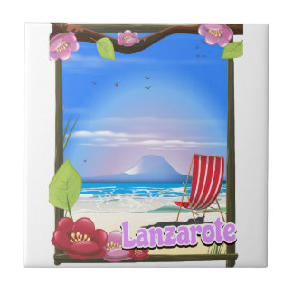 Azulejo Afiche de viajes de Lanzarote