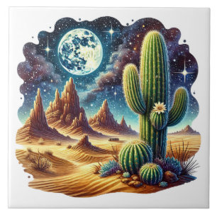 Azulejo Aficionados divertidos del escenario del desierto