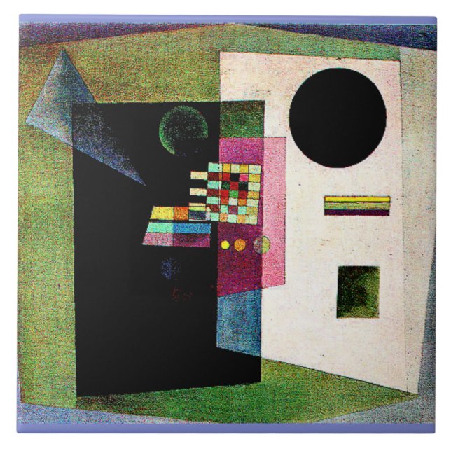 Azulejo Afirmando, pintura abstracta de Kandinsky, (Frente)