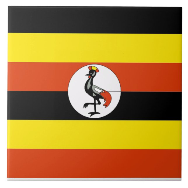 Azulejo África: Bandera de Uganda (Frente)