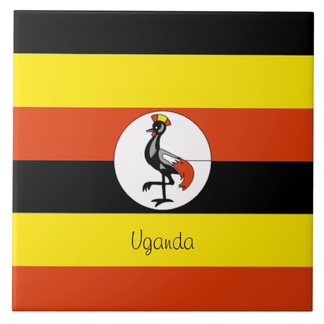 Azulejo África: Bandera de Uganda (Frente)