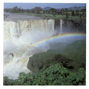 Azulejo África, Etiopía, río Nilo Azul, Catarata. 2