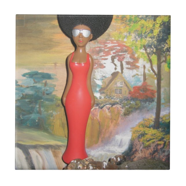 Azulejo Afro Glam: Una belleza eterna (Frente)