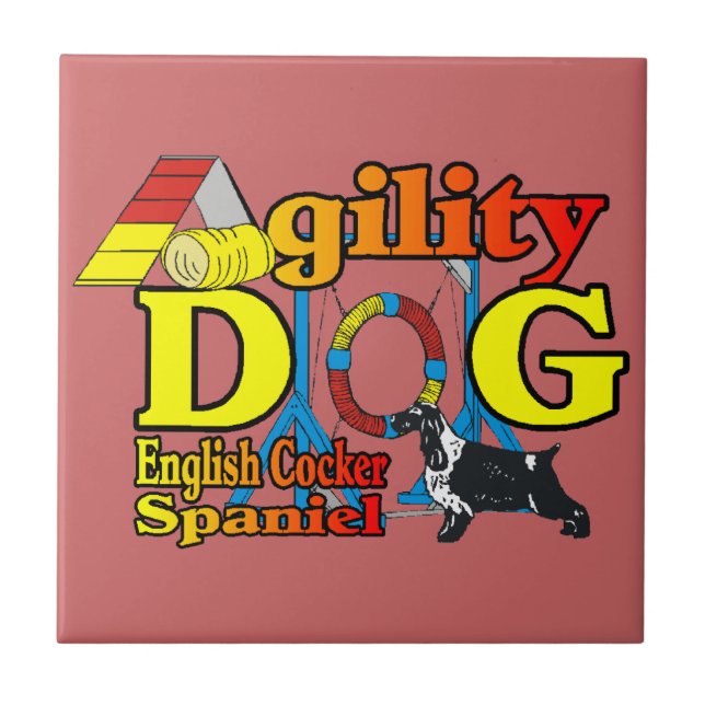 Azulejo Agilidad española de Cocker (Frente)