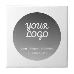 Azulejo Agregar logotipo   Borde blanco gradiente gris osc