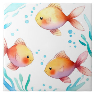 Azulejo Agua de pescado de oro puro Océano Náutico