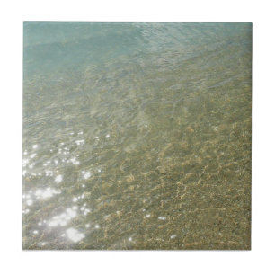 Azulejo Agua en la Playa I Fotografía de Naturaleza Abstra