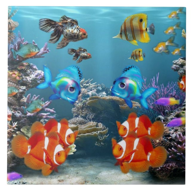 Azulejo Agua submarina (Frente)