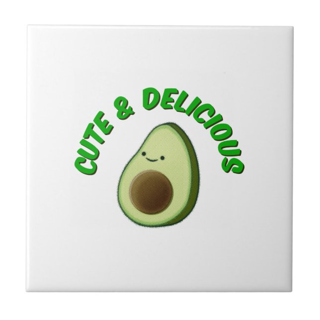 Azulejo Aguacate Cuto Y Delicioso (Frente)