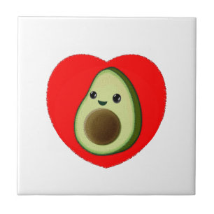 Azulejo Aguacate, Personalizado Bebé Cutáneo En El Corazón