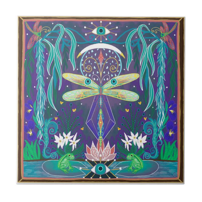 Azulejo Aguas de Fortune Coaster Ceramic Ornament Trinket (Frente)