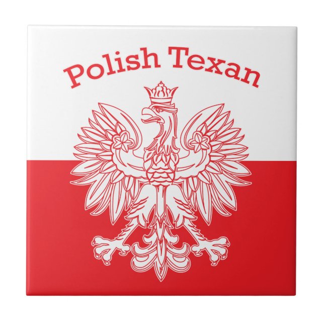 Azulejo Águila blanca texana polaca (Frente)
