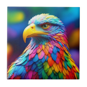 Azulejo Águila calva de color arcoiris 65456