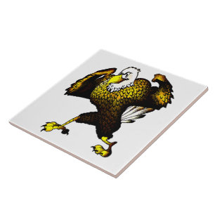 Azulejo Águila calva de dibujos animados decoración de coc