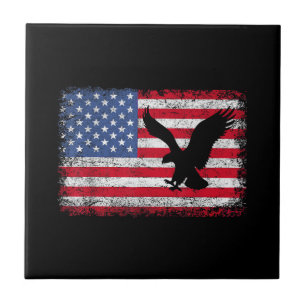 Azulejo Águila de la bandera americana EE. UU.