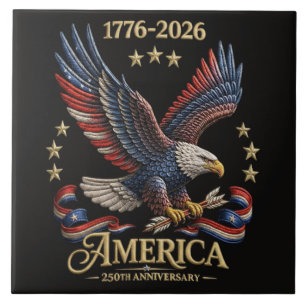 Azulejo Águila del 250 Aniversario Americano