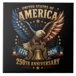 Azulejo Águila del 250 aniversario de Estados Unidos de Am