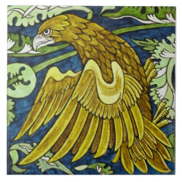Azulejo Águila Dorada Repro Antiguo Wm De Morgan